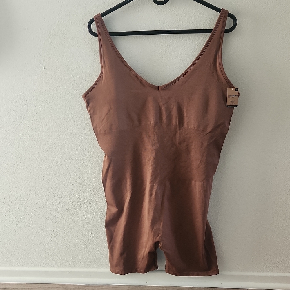 Pink Active Women's Brown Bodysuit 6" Seamless Onsie